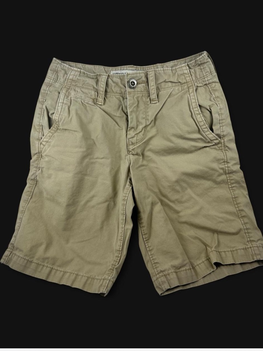 American Eagle Outfitters Men's Flat-Front Khaki Shorts